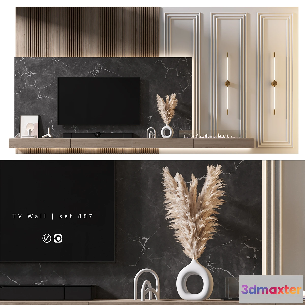 700854 - TV Wall  set 887