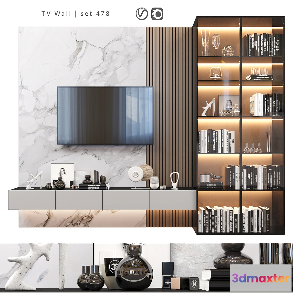 700966 - TV Wall  set 478