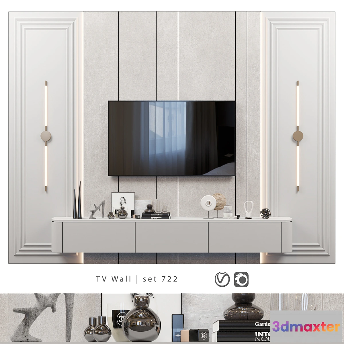 701100 - TV Wall  set 722