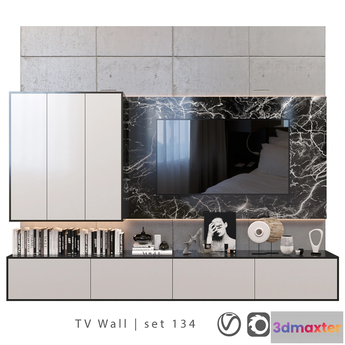 860513 - TV Wall  set 134 - No.4