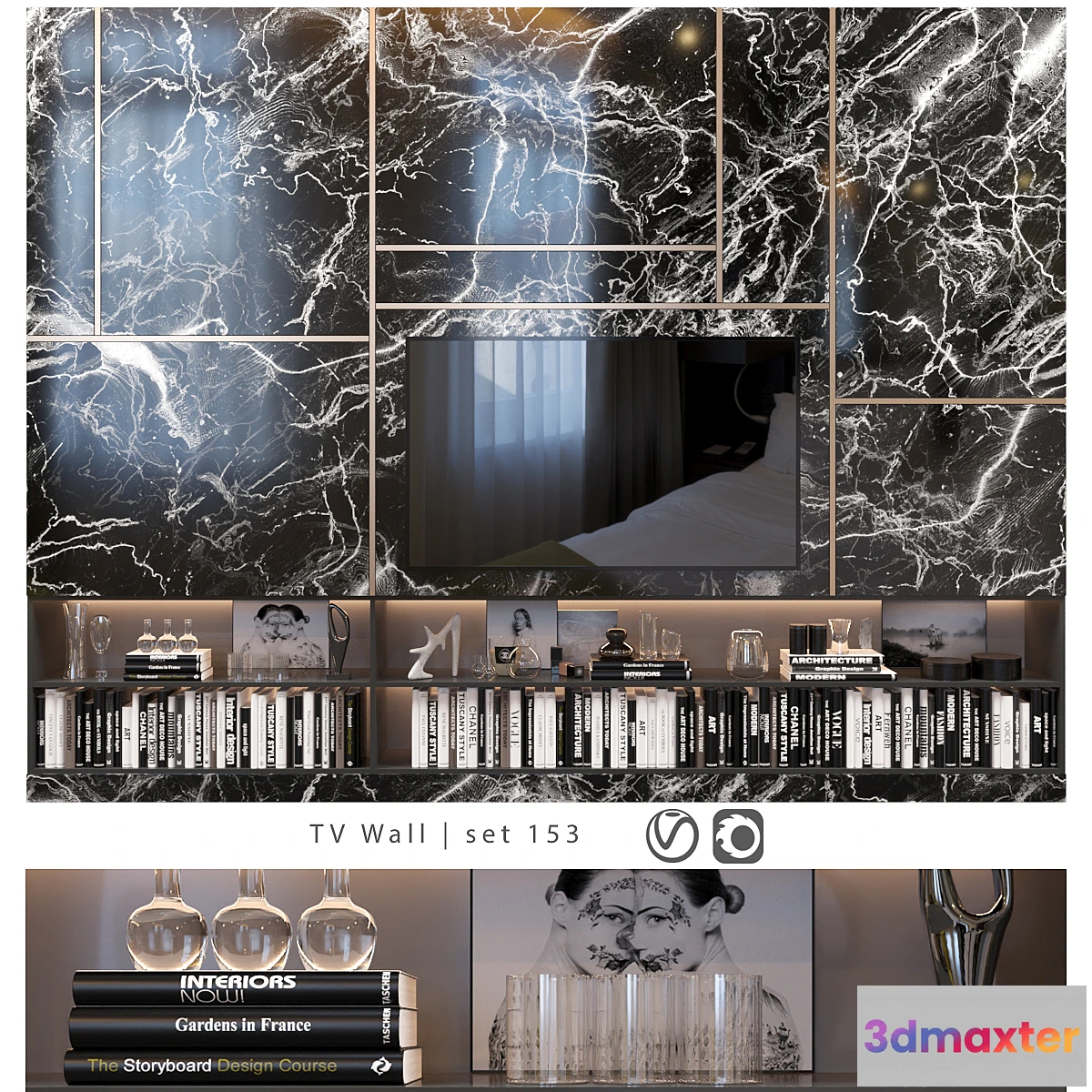 860519 - TV Wall  set 153 - No.4