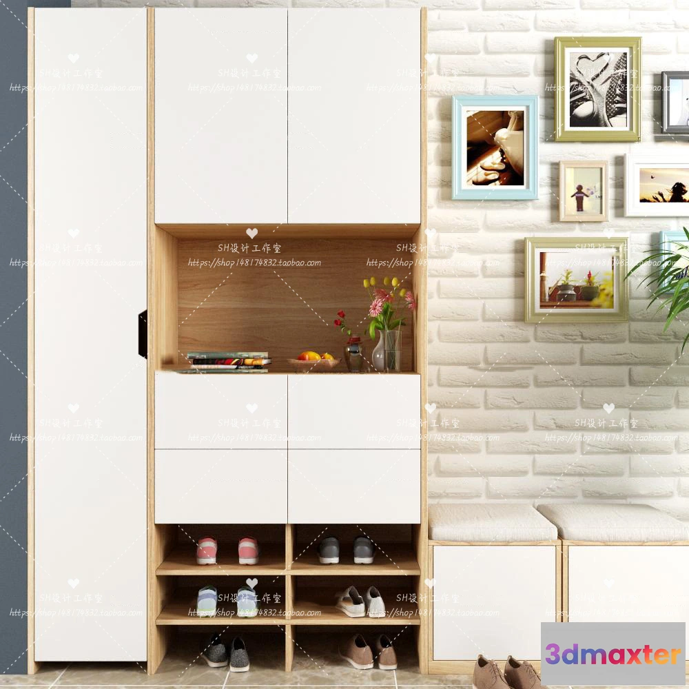 1136864 - Wardrobe Shoe - Clothes Cabinets - Wardropes - 3D Models - 0053