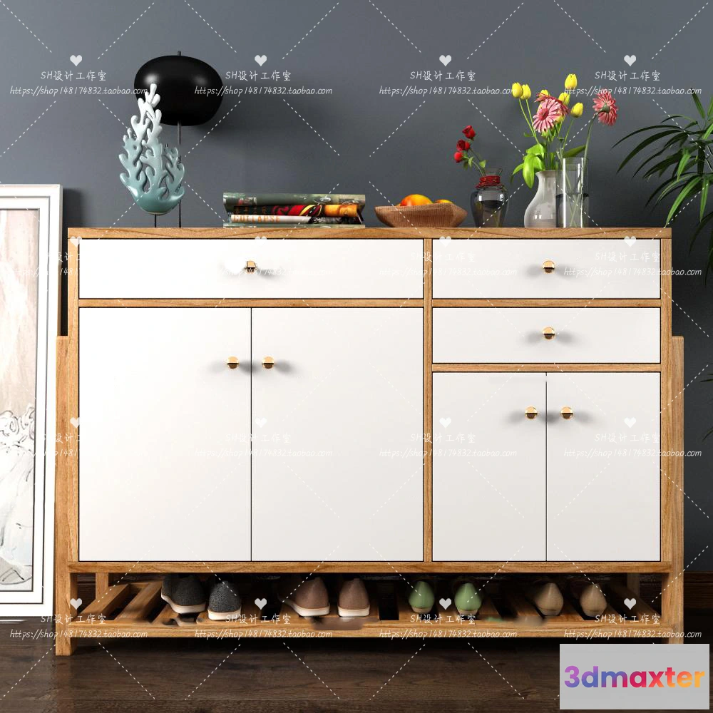 1136898 - Wardrobe Shoe - Clothes Cabinets - Wardropes - 3D Models - 0070