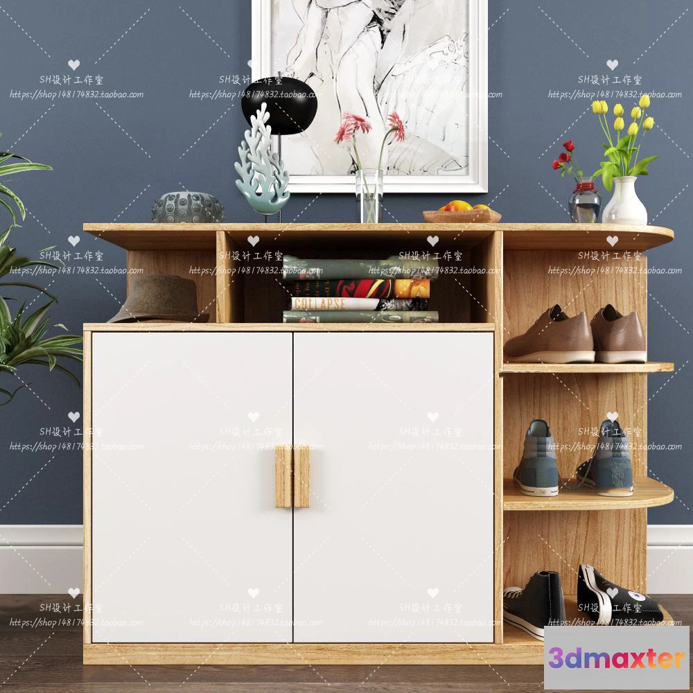 1136902 - Wardrobe Shoe - Clothes Cabinets - Wardropes - 3D Models - 0072
