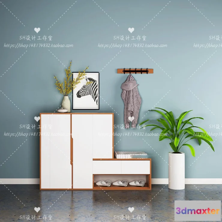 1136936 - Wardrobe Shoe - Clothes Cabinets - Wardropes - 3D Models - 0089