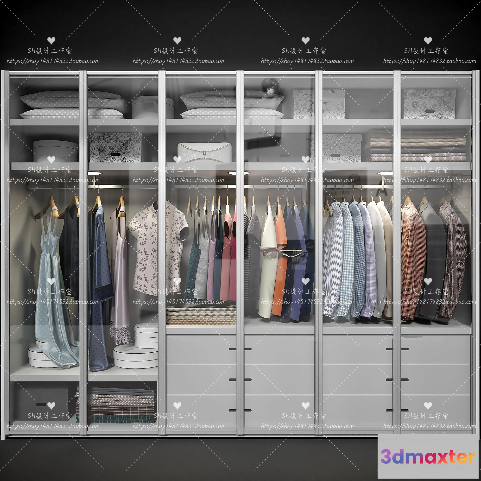 1137010 - Wardrobe Shoe - Clothes Cabinets - Wardropes - 3D Models - 0126
