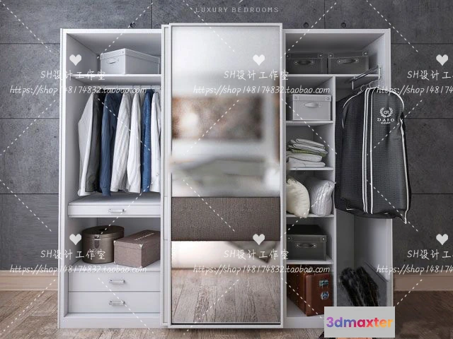 1137012 - Wardrobe Shoe - Clothes Cabinets - Wardropes - 3D Models - 0127