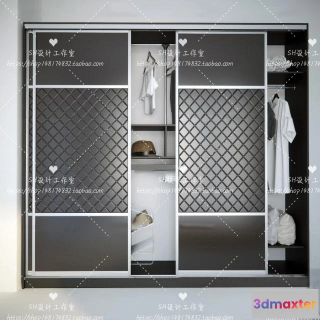 1137024 - Wardrobe Shoe - Clothes Cabinets - Wardropes - 3D Models - 0133