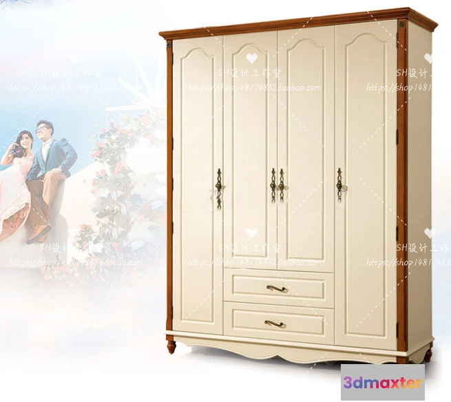 1137110 - Wardrobe Shoe - Clothes Cabinets - Wardropes - 3D Models - 0176