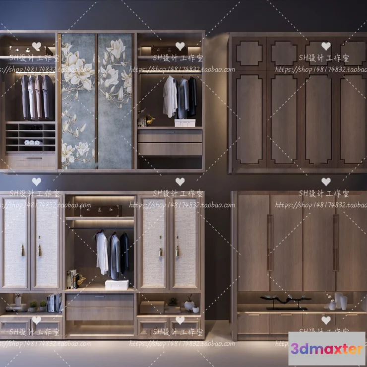 1137130 - Wardrobe Shoe - Clothes Cabinets - Wardropes - 3D Models - 0186