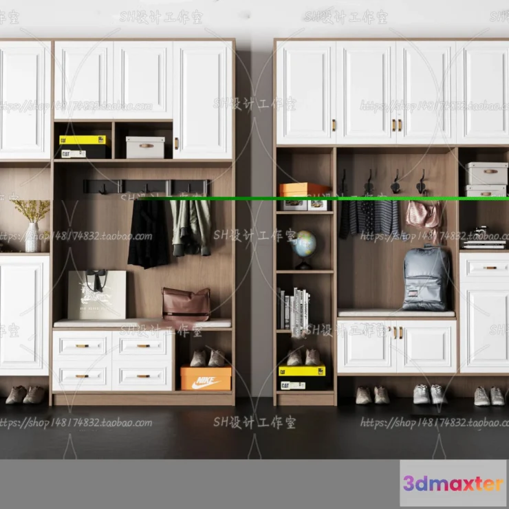 1137274 - Wardrobe Shoe - Clothes Cabinets - Wardropes - 3D Models - 0258