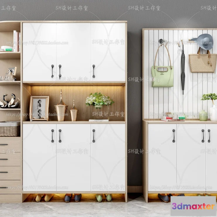 1137290 - Wardrobe Shoe - Clothes Cabinets - Wardropes - 3D Models - 0266