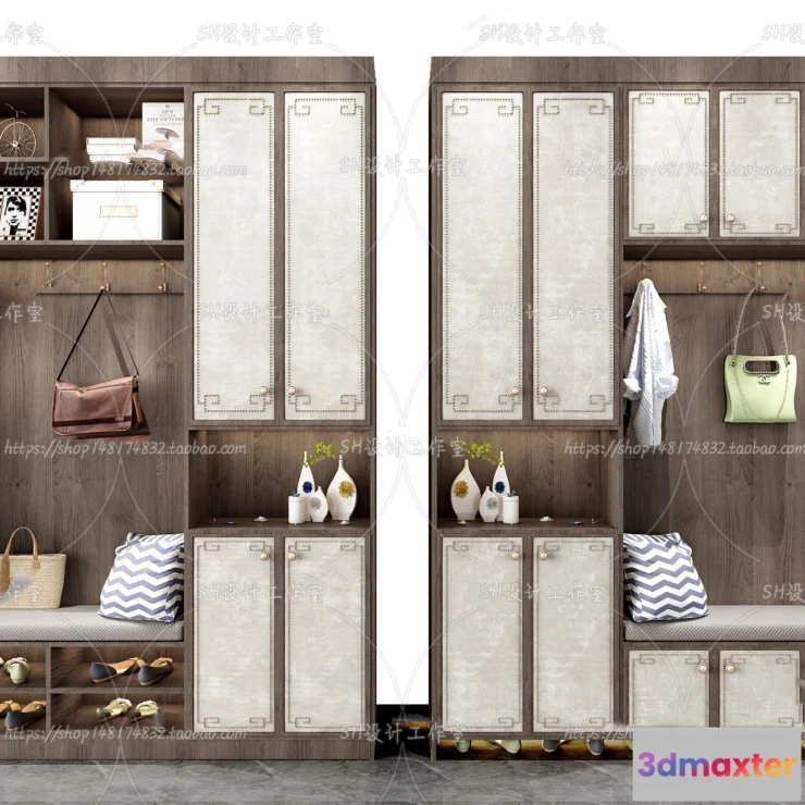 1137314 - Wardrobe Shoe - Clothes Cabinets - Wardropes - 3D Models - 0278