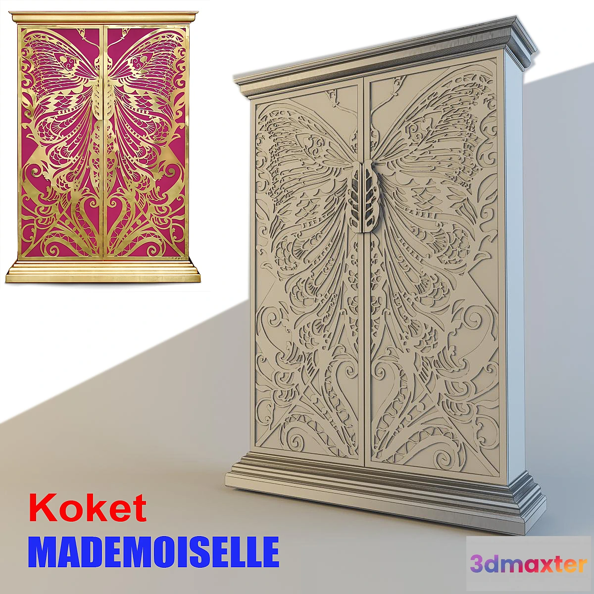 1269599 - Glamorous wardrobe “KoketMADEMOISELLE” 3D Max