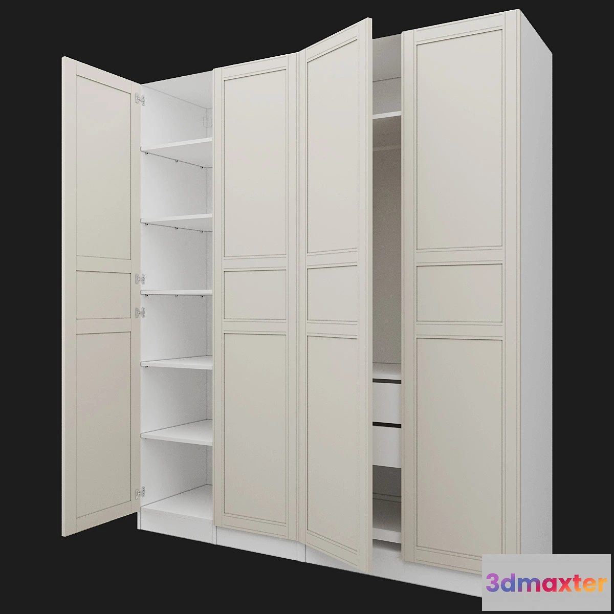 1316049 - Wardrobe IKEA FLISBERGET 3D Max