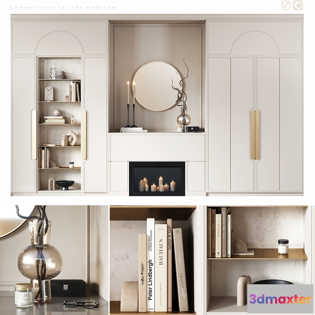 1318560 - Furniture composition for bedroom_2 3D Max