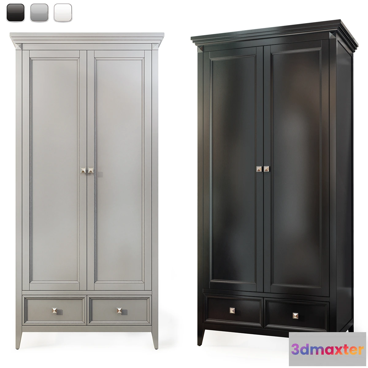 1326649 - Hinged wardrobe for RFS Brooklyn clothes. Wardrobe by MebelMoscow 3D Max