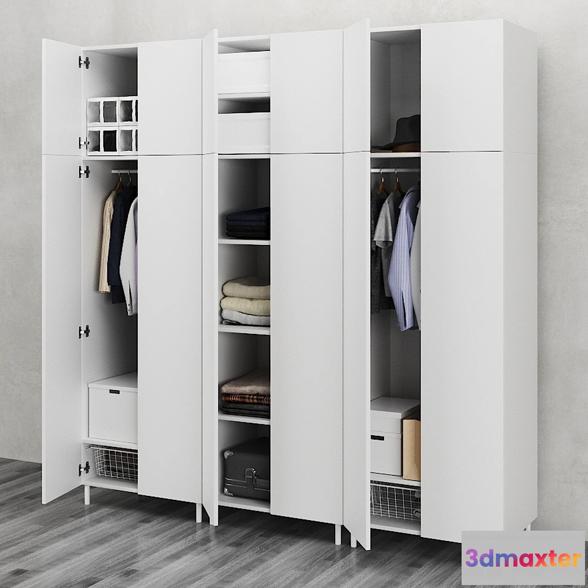 1342080 - IKEA Combination Wardrobe OPHUS - No.2 3D Max