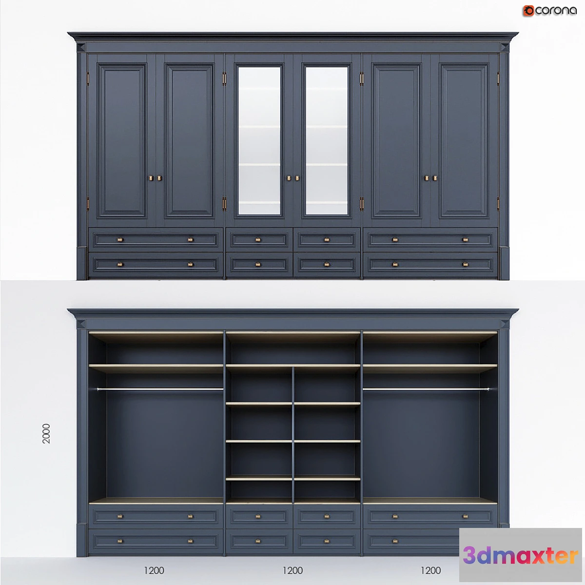 1349717 - Built-in wardrobe 3D Max
