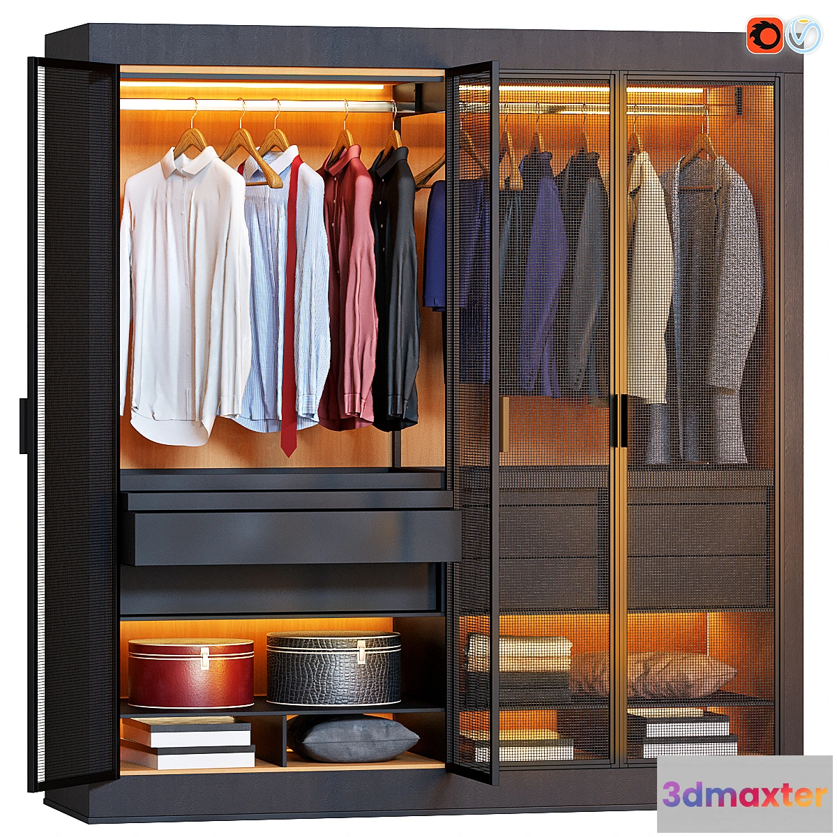 1349923 - Wardrobe Eracle Dark 3D Max