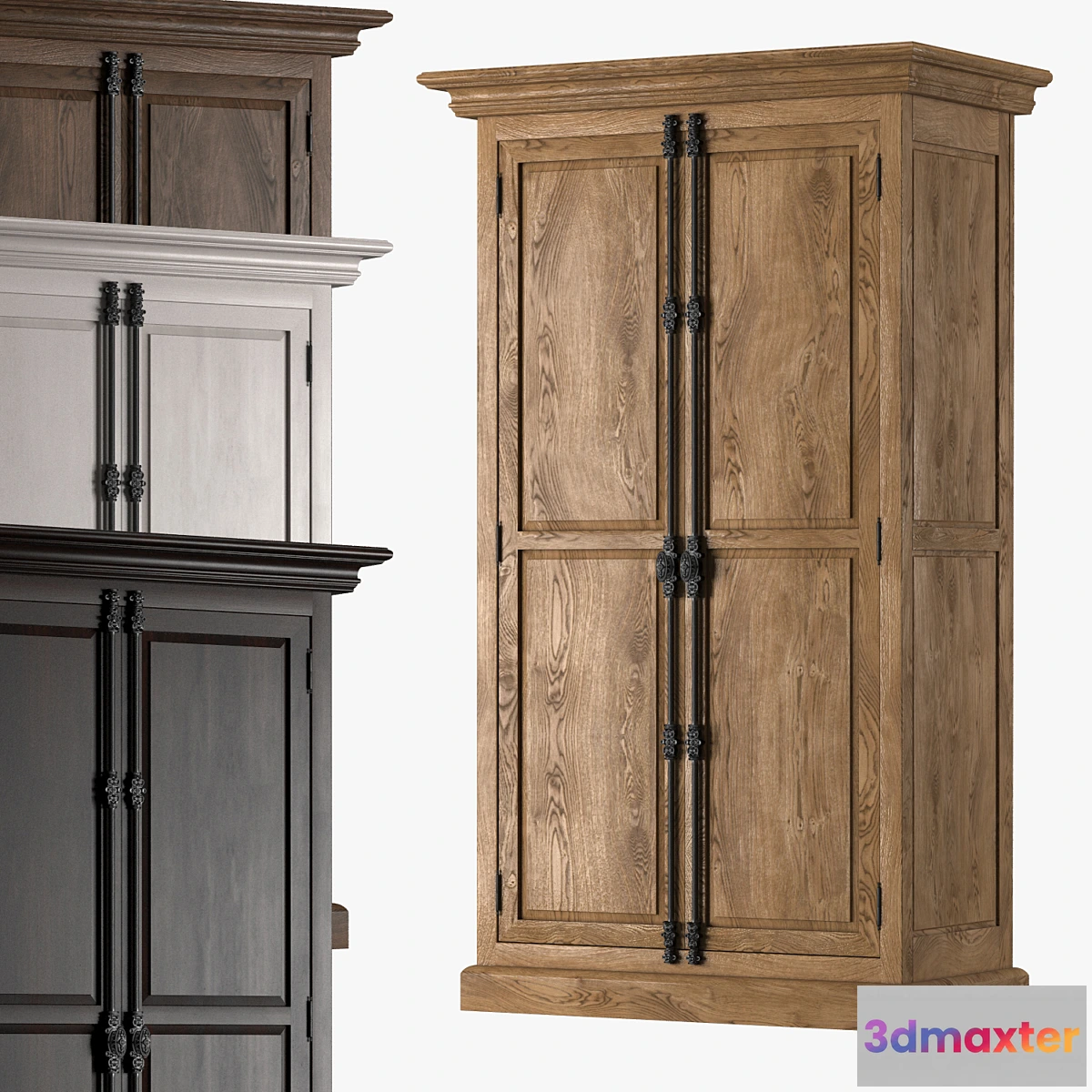 1356706 - FRENCH PANEL DOUBLE-DOOR CABINET 3D Max