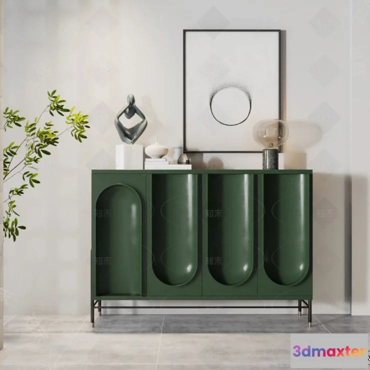 1359247 - Side Cabinet and Racks - 3D Models for Interior - 001 3D Max