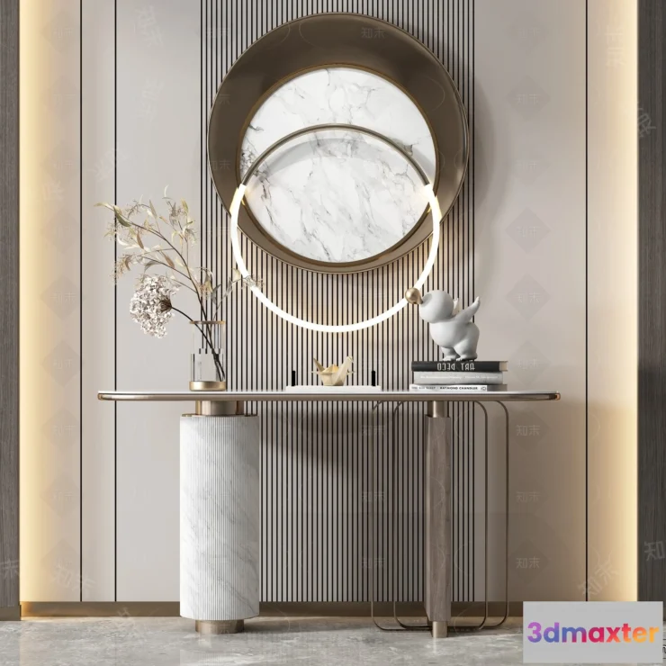 1359721 - Side Cabinet and Racks - 3D Models for Interior - 008 3D Max