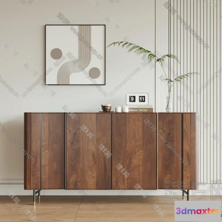 1359967 - Side Cabinet and Racks - 3D Models for Interior - 011 3D Max