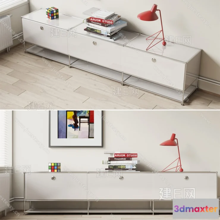 1360158 - Side Cabinet and Racks - 3D Models for Interior - 014 3D Max