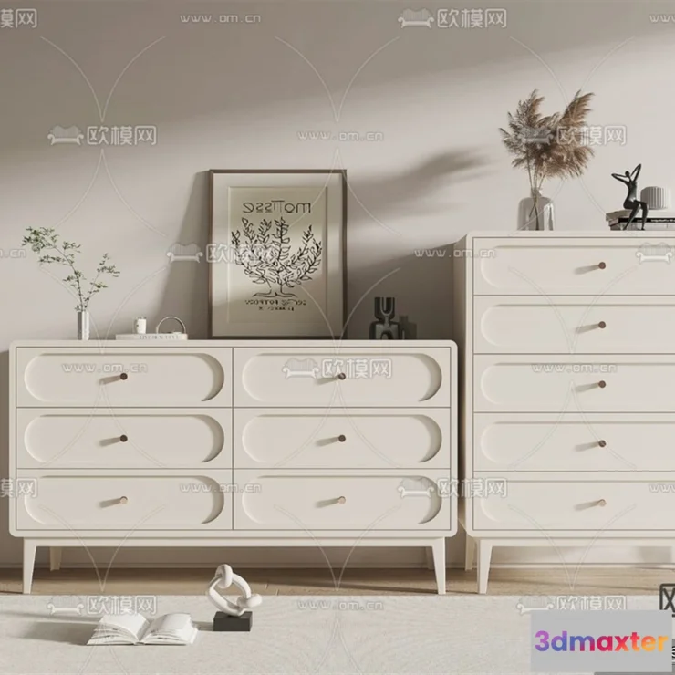 1360554 - Side Cabinet and Racks - 3D Models for Interior - 020 3D Max