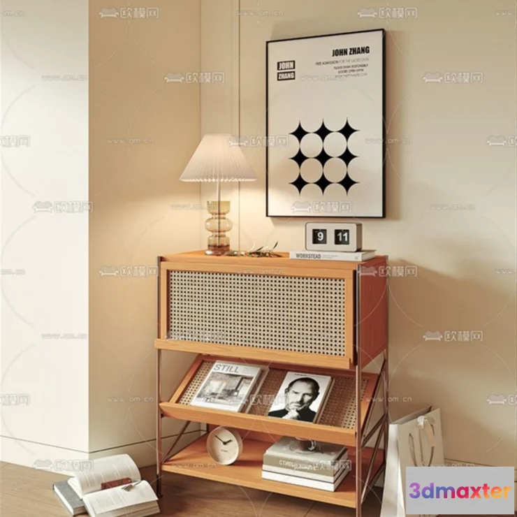 1360740 - Side Cabinet and Racks - 3D Models for Interior - 023 3D Max