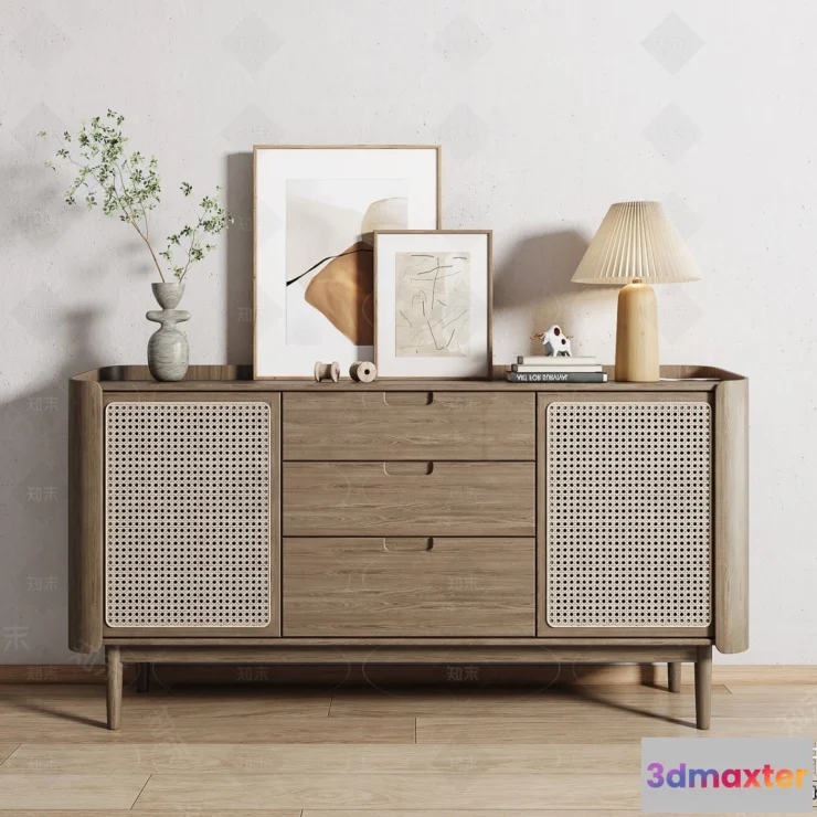 1361963 - Side Cabinet and Racks - 3D Models for Interior - 041 3D Max