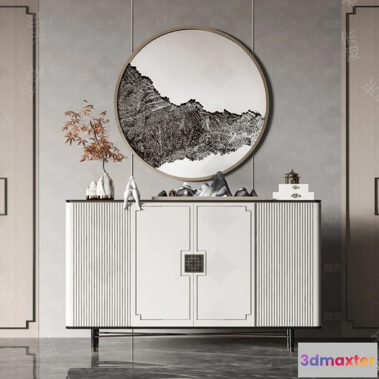 1362114 - Side Cabinet and Racks - 3D Models for Interior - 043 3D Max