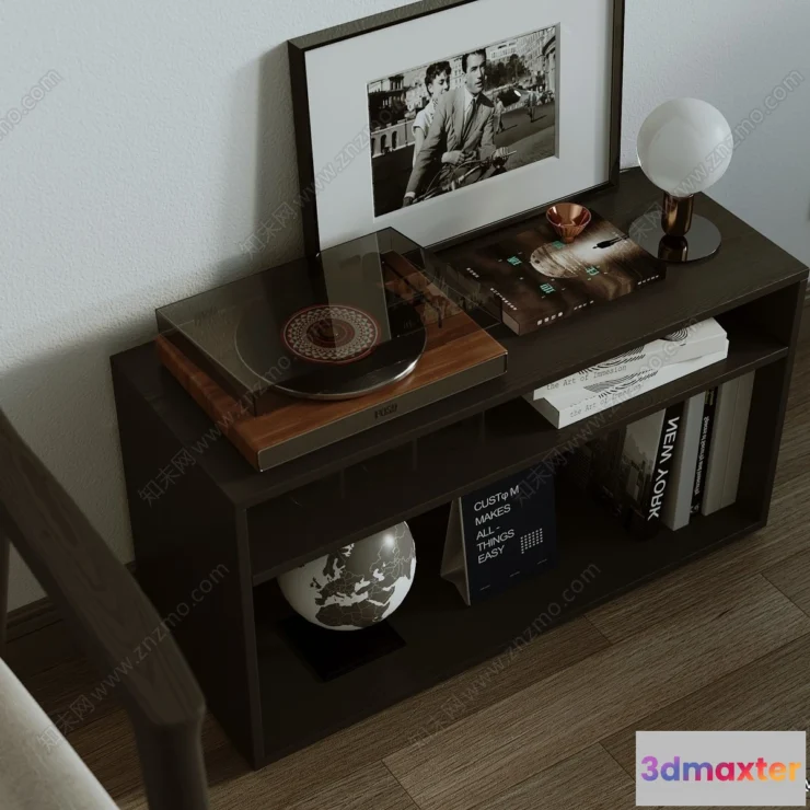 1362195 - Side Cabinet and Racks - 3D Models for Interior - 044 3D Max