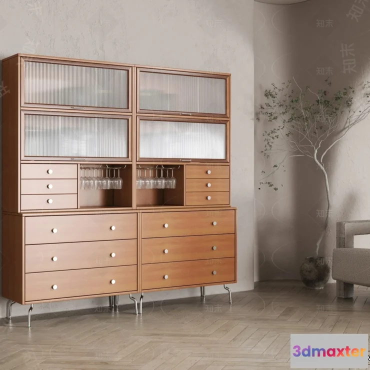 1362410 - Side Cabinet and Racks - 3D Models for Interior - 047 3D Max