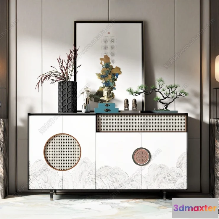 1363284 - Side Cabinet and Racks - 3D Models for Interior - 060 3D Max