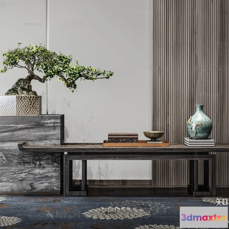 1363480 - Side Cabinet and Racks - 3D Models for Interior - 063 3D Max