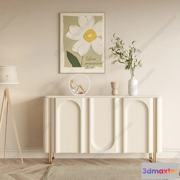 1363744 - Side Cabinet and Racks - 3D Models for Interior - 067 3D Max