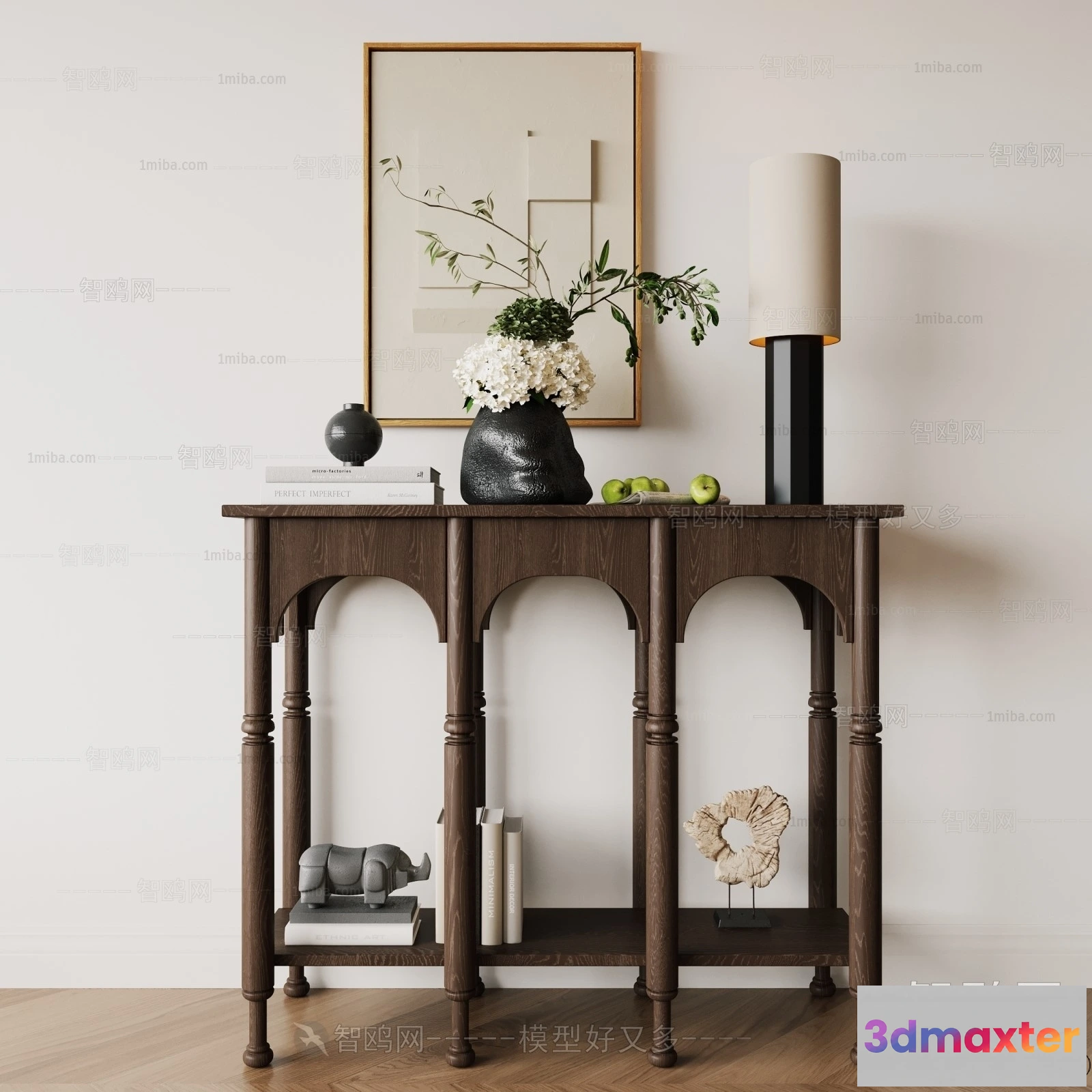 1364282 - Side Cabinet and Racks - 3D Models for Interior - 075 3D Max