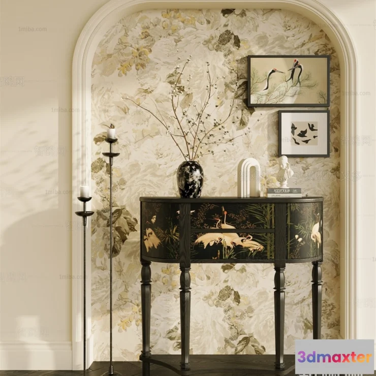 1364677 - Side Cabinet and Racks - 3D Models for Interior - 081 3D Max