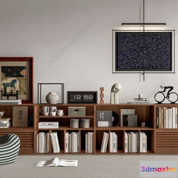 1364881 - Side Cabinet and Racks - 3D Models for Interior - 084 3D Max