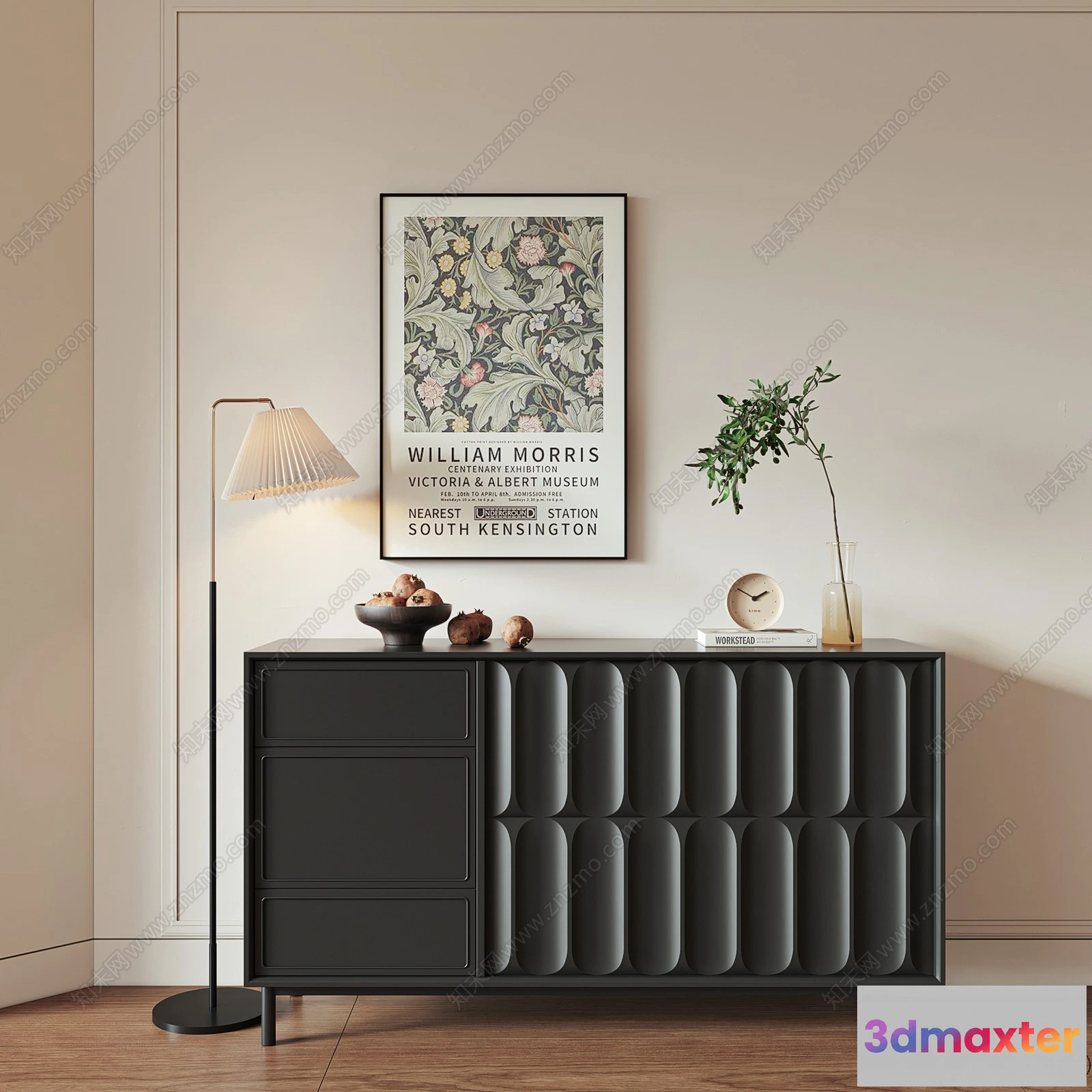 1365004 - Side Cabinet and Racks - 3D Models for Interior - 086 3D Max