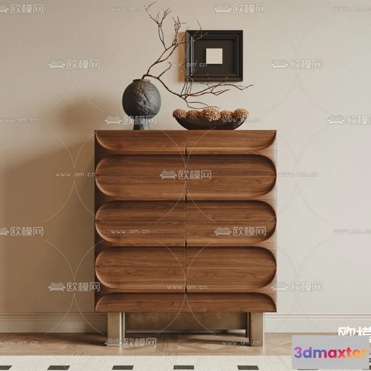 1365136 - Side Cabinet and Racks - 3D Models for Interior - 088 3D Max