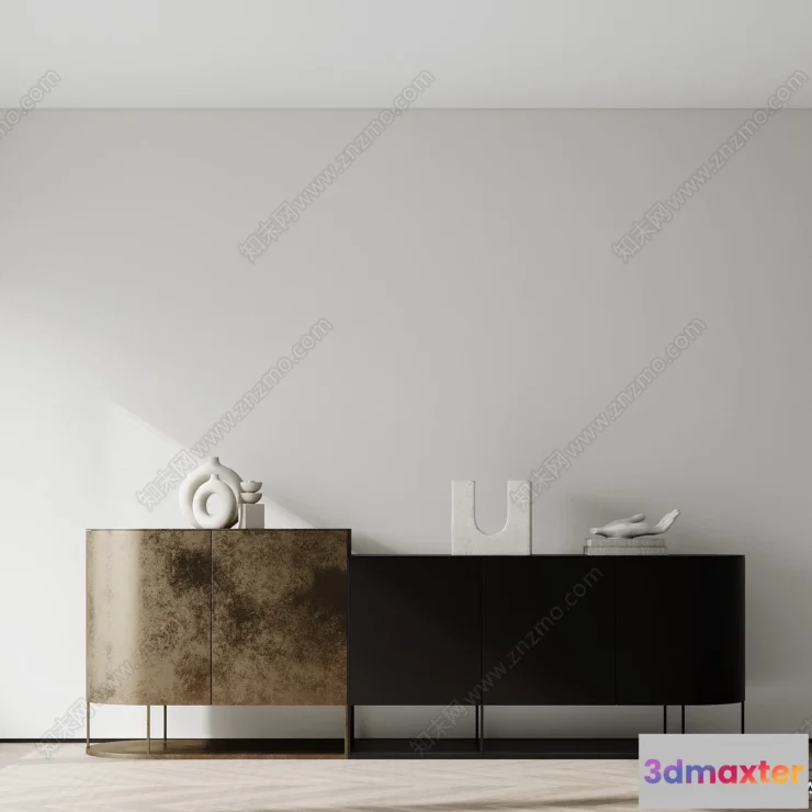 1365604 - Side Cabinet and Racks - 3D Models for Interior - 095 3D Max