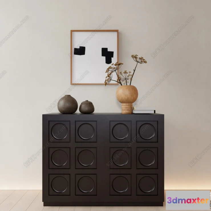 1365676 - Side Cabinet and Racks - 3D Models for Interior - 096 3D Max