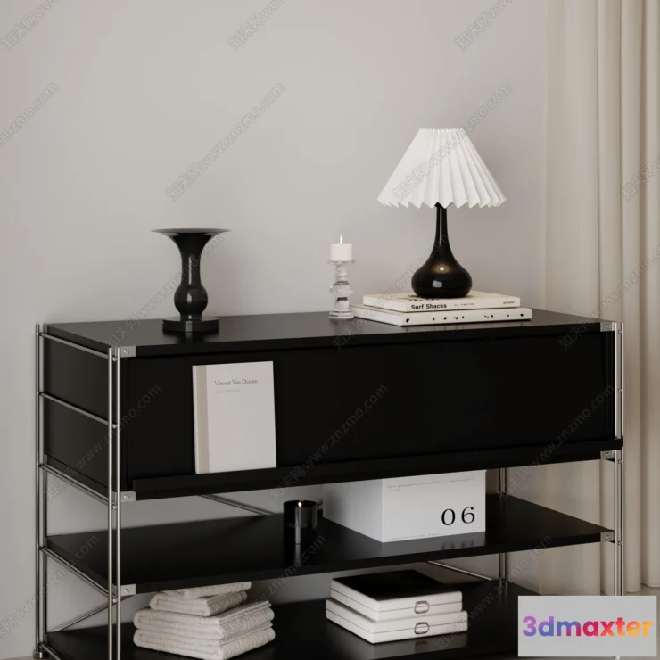 1365735 - Side Cabinet and Racks - 3D Models for Interior - 097 3D Max