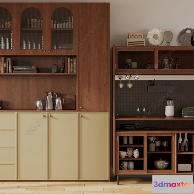 1365935 - Side Cabinet and Racks - 3D Models for Interior - 100 3D Max