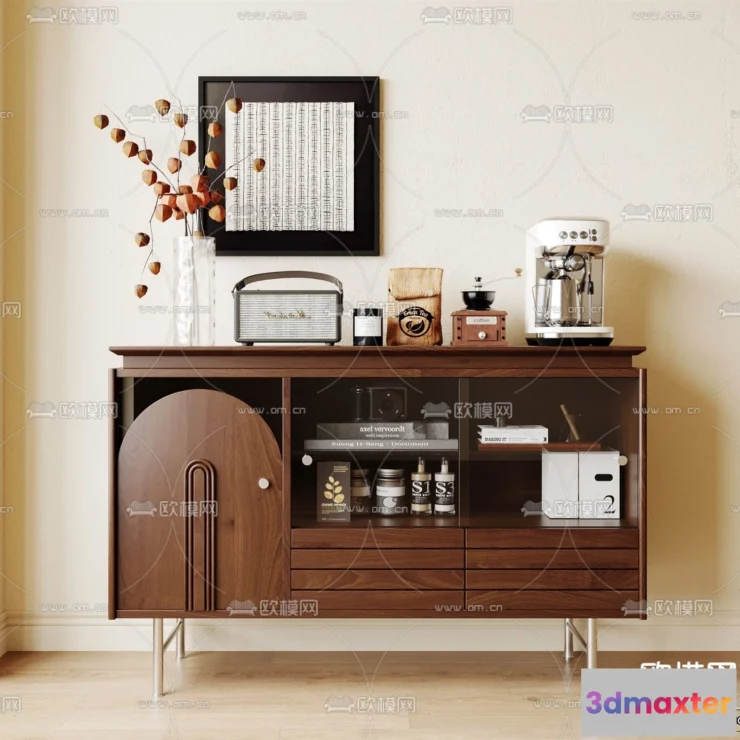 1366006 - Side Cabinet and Racks - 3D Models for Interior - 101 3D Max