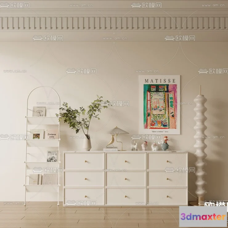 1366144 - Side Cabinet and Racks - 3D Models for Interior - 103 3D Max