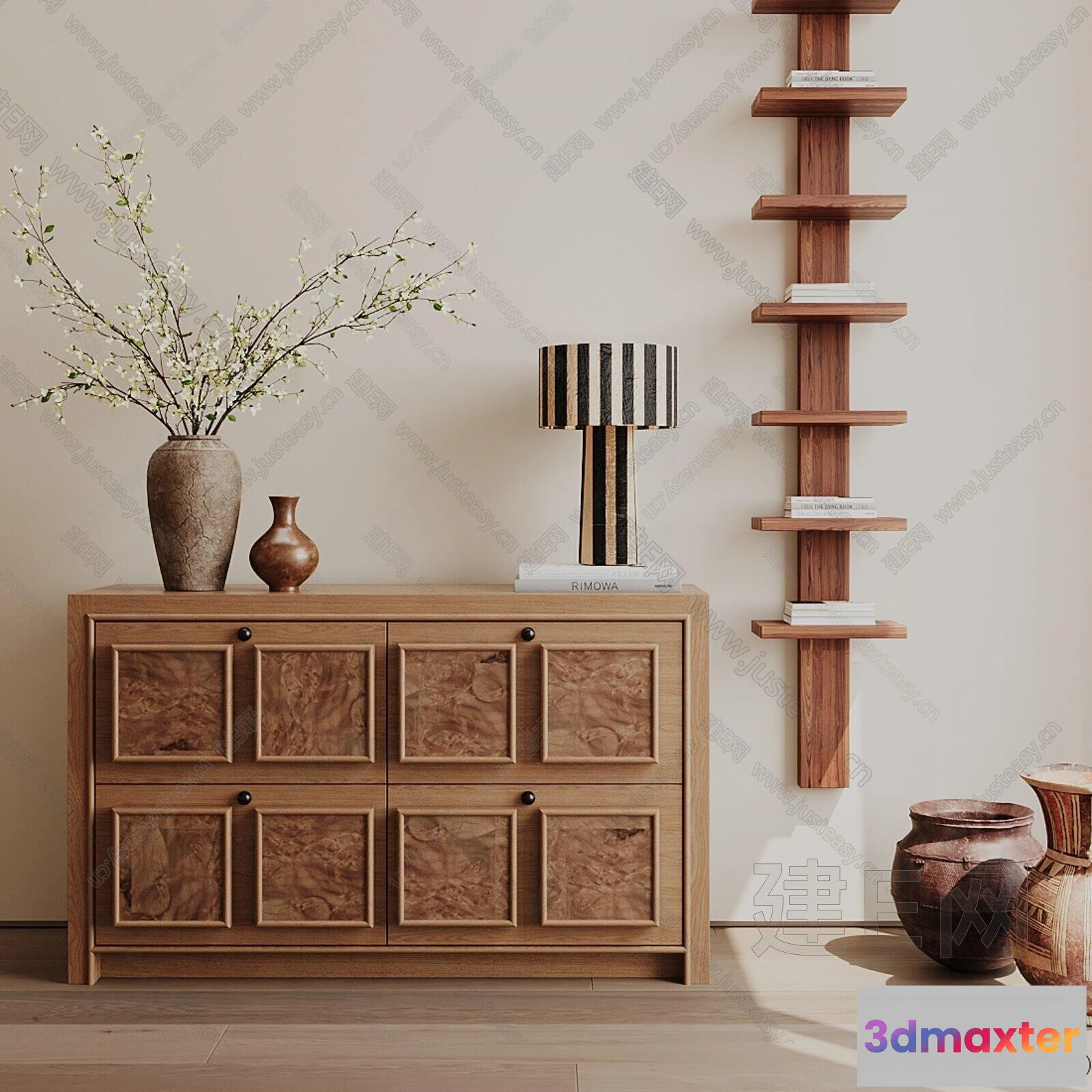 1366278 - Side Cabinet and Racks - 3D Models for Interior - 105 3D Max